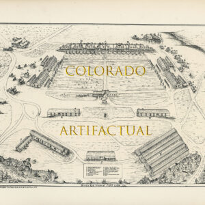 Fort Lyon, Colorado Territory bird's-eye-view map, 1868