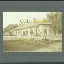 LOVELAND, LARIMER COUNTY COLORADO RAILROAD DEPOT Photograph, COLORADO & SOUTHERN RAILWAY, Circa 1905