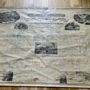 Map of the Mining Districts surrounding Townsite of Idaho Springs, Colorado, by Theodore Lowe, 1881