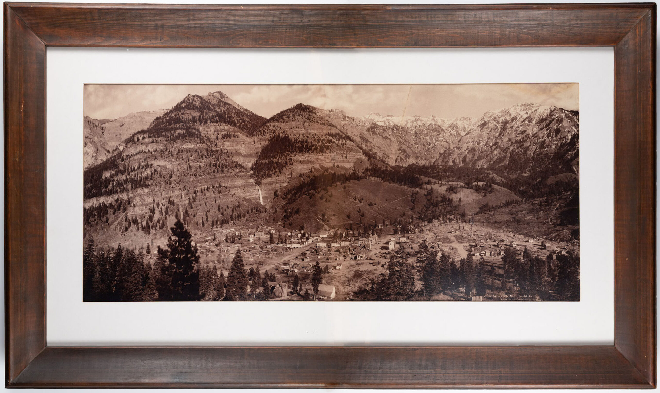 OURAY COLORADO original panoramic photograph, 1886, WILLIAM HENRY JACKSON