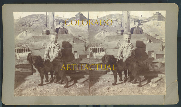 TOWN OF ANACONDA, CRIPPLE CREEK GOLD MINING DISTRICT, COLORADO, Stereoview photograph, Circa 1895