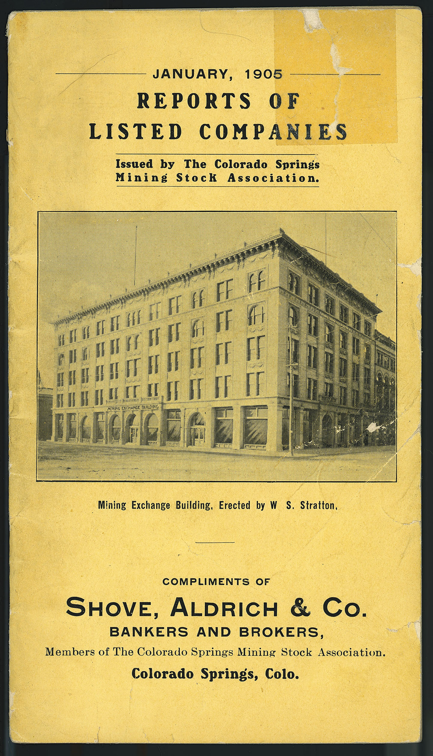 JANUARY 1905, REPORTS OF LISTED COMPANIES, Stock Brokers Handbook, Cripple Creek, Colorado 1905