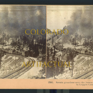 COLORADO SPRINGS & CRIPPLE CREEK DISTRICT RAILWAY, Colorado stereoview photograph, 1905