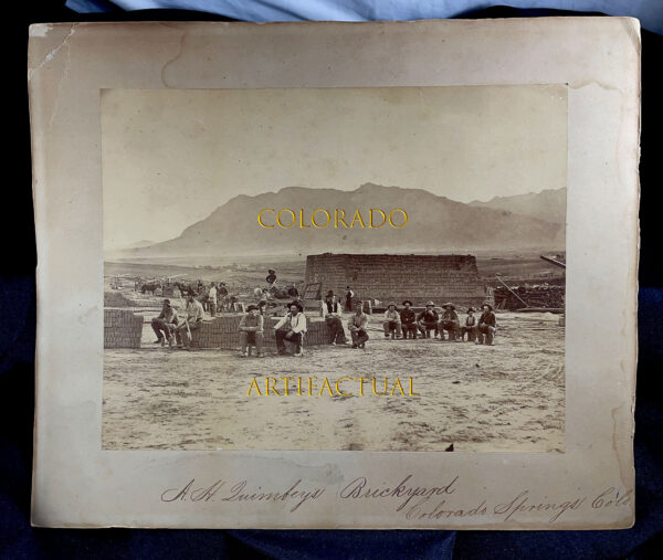 QUIMBEY'S BRICKYARD COLORADO SPRINGS COLORADO Guernsey photograph 1878