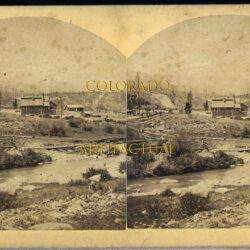 BRECKENRIDGE, SUMMIT COUNTY, COLORADO, SUMMIT COUNTY SMELTER, stereoview photograph 1880