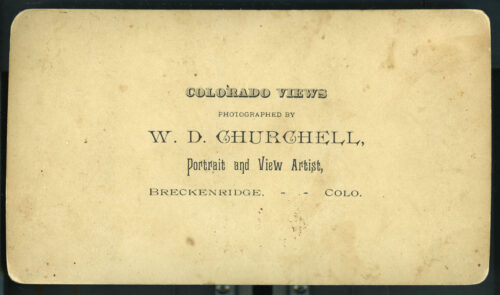 WASHINGTON MINE, near BRECKENRIDGE, COLORADO, W.D. Churchell stereoview photograph, 1880
