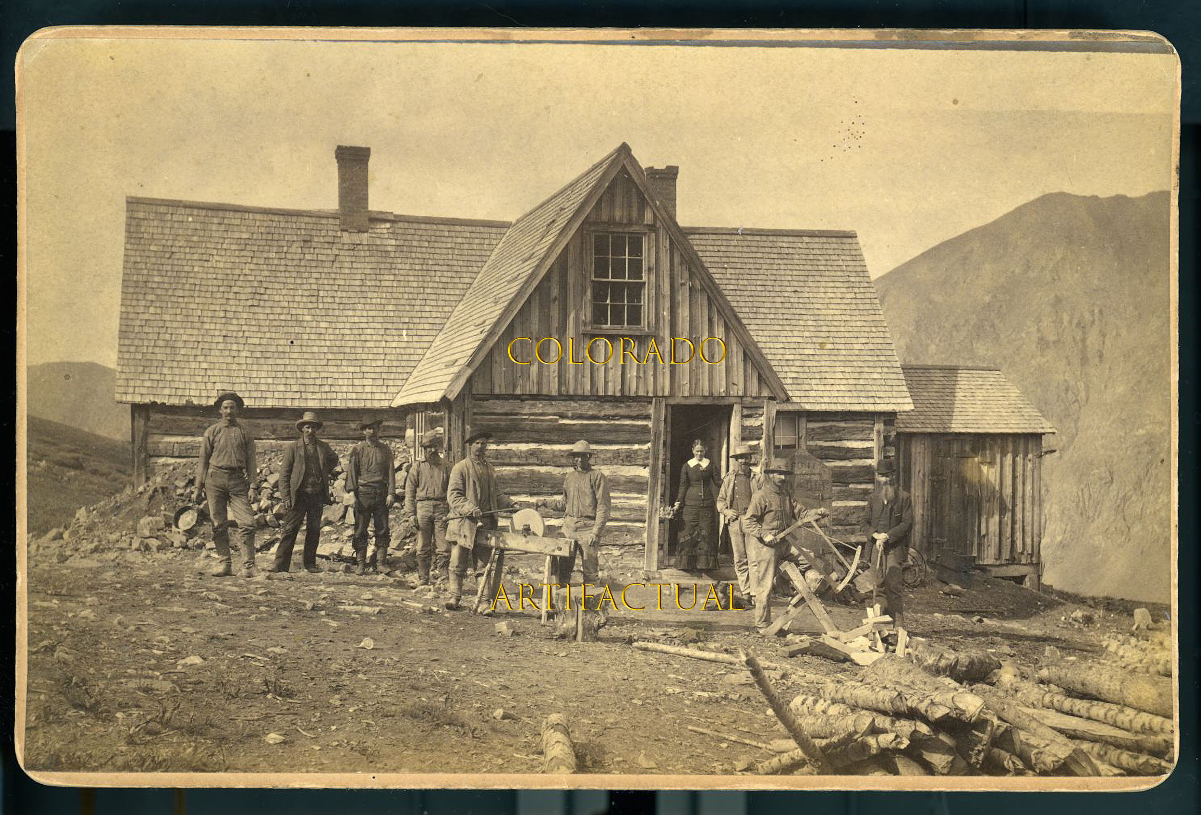 Baker’s cabin near Silverton Colorado photograph 1880