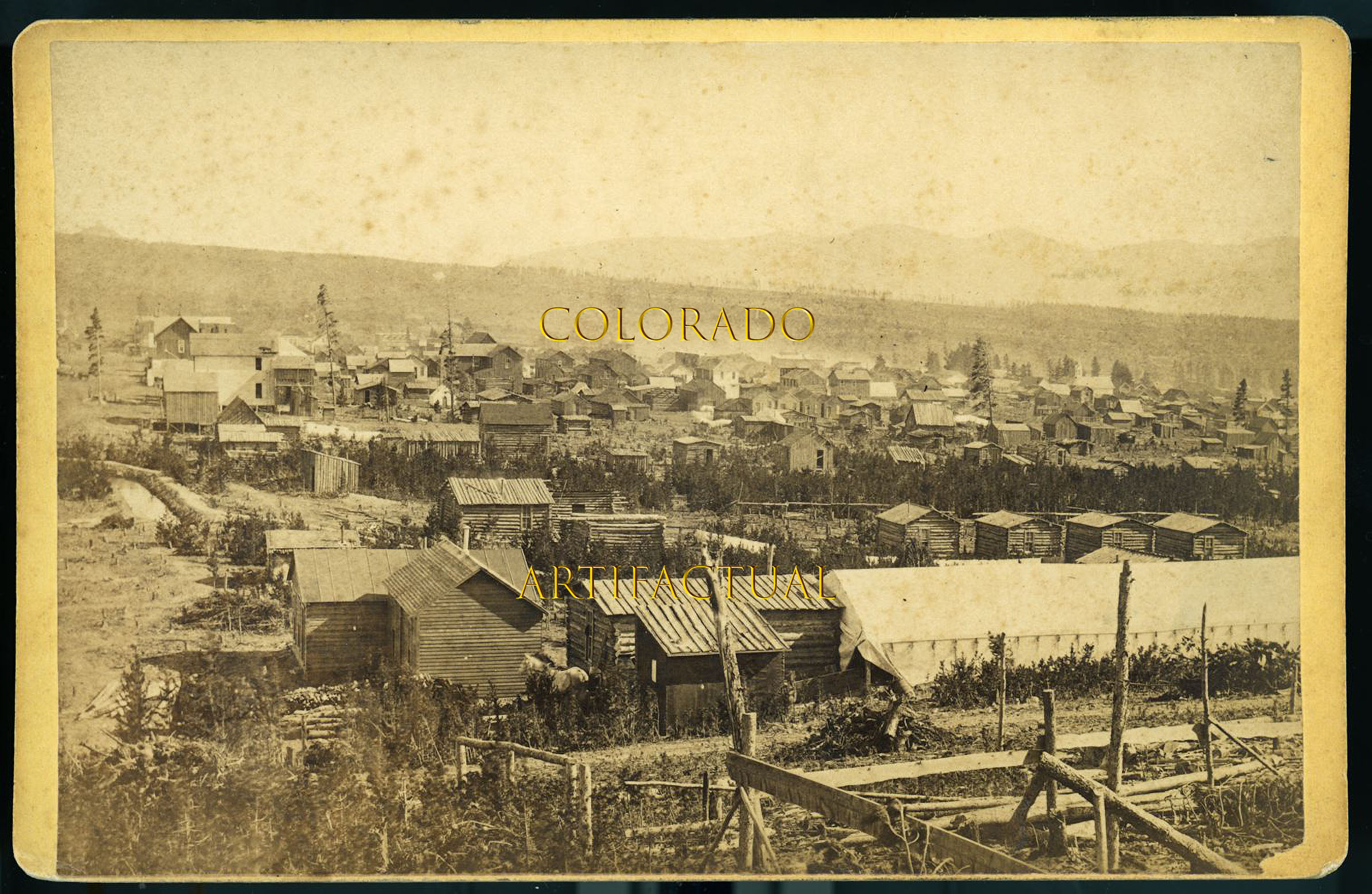 LEADVILLE COLORADO original 1879 photograph G. D. Wakely photographer 1879