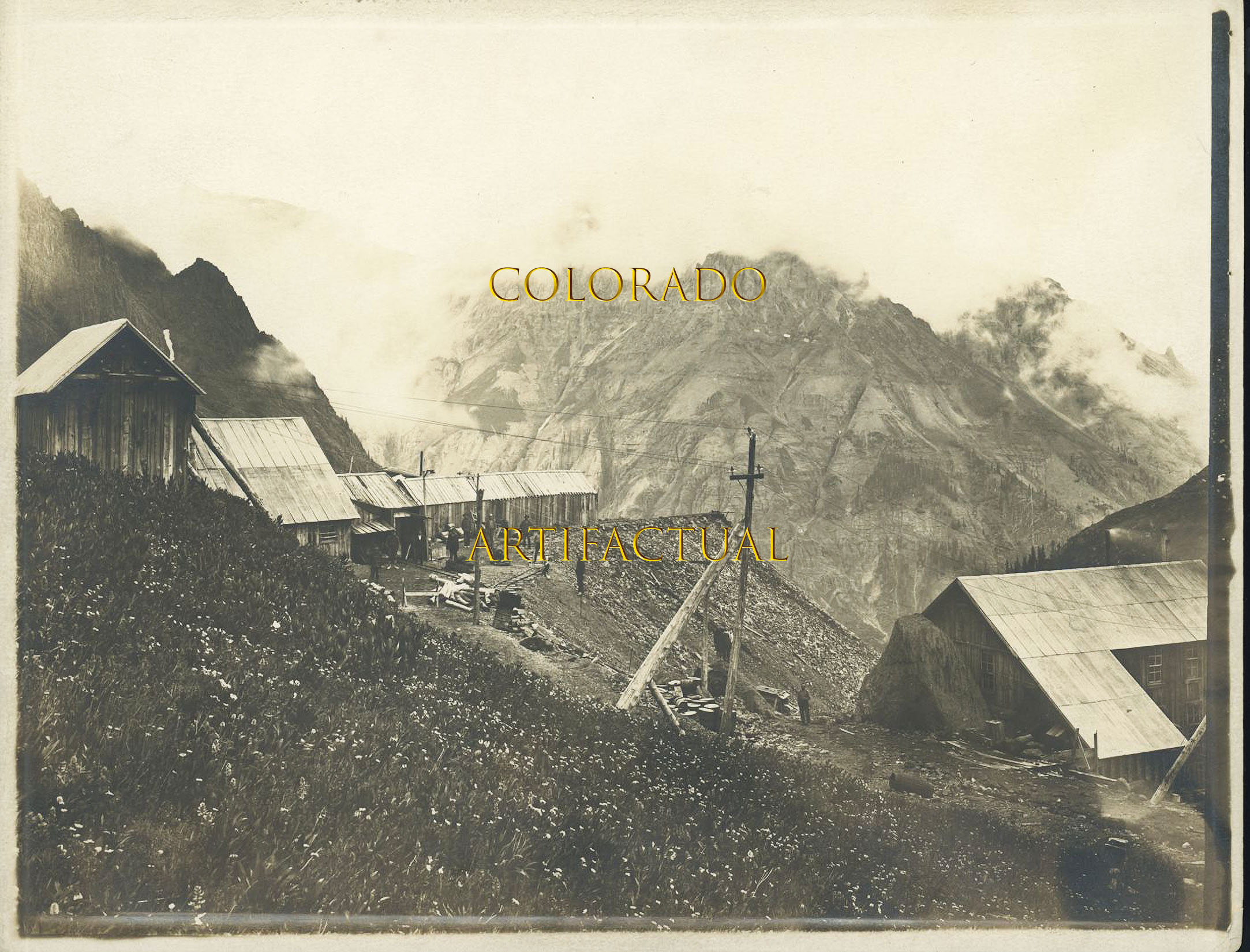 OURAY – TELLURIDE COLORADO MOUNTAIN TOP MINING COMPANY photographs stock certificate 1920