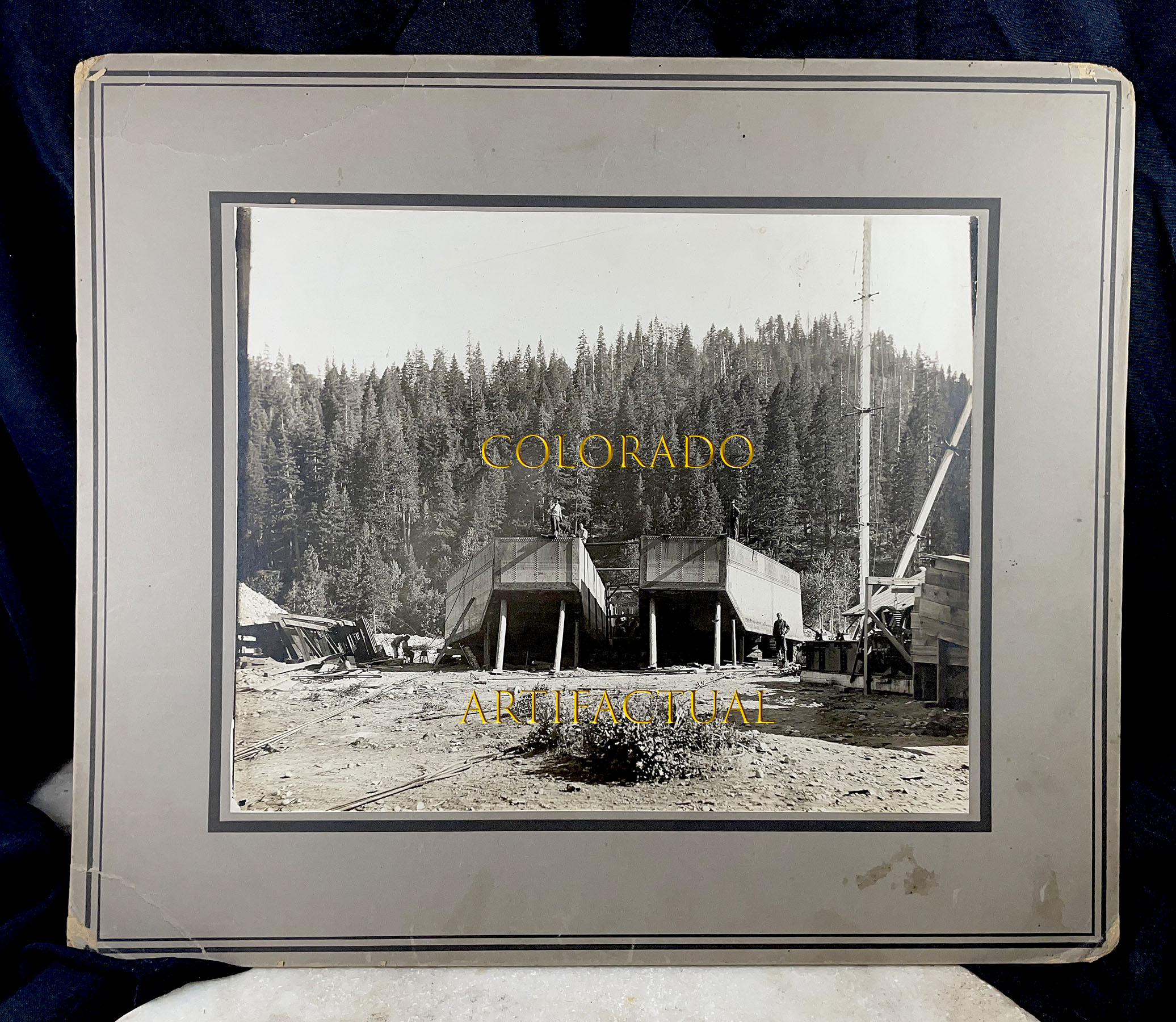 Breckenridge Summit County Colorado gold dredge construction photograph 1905