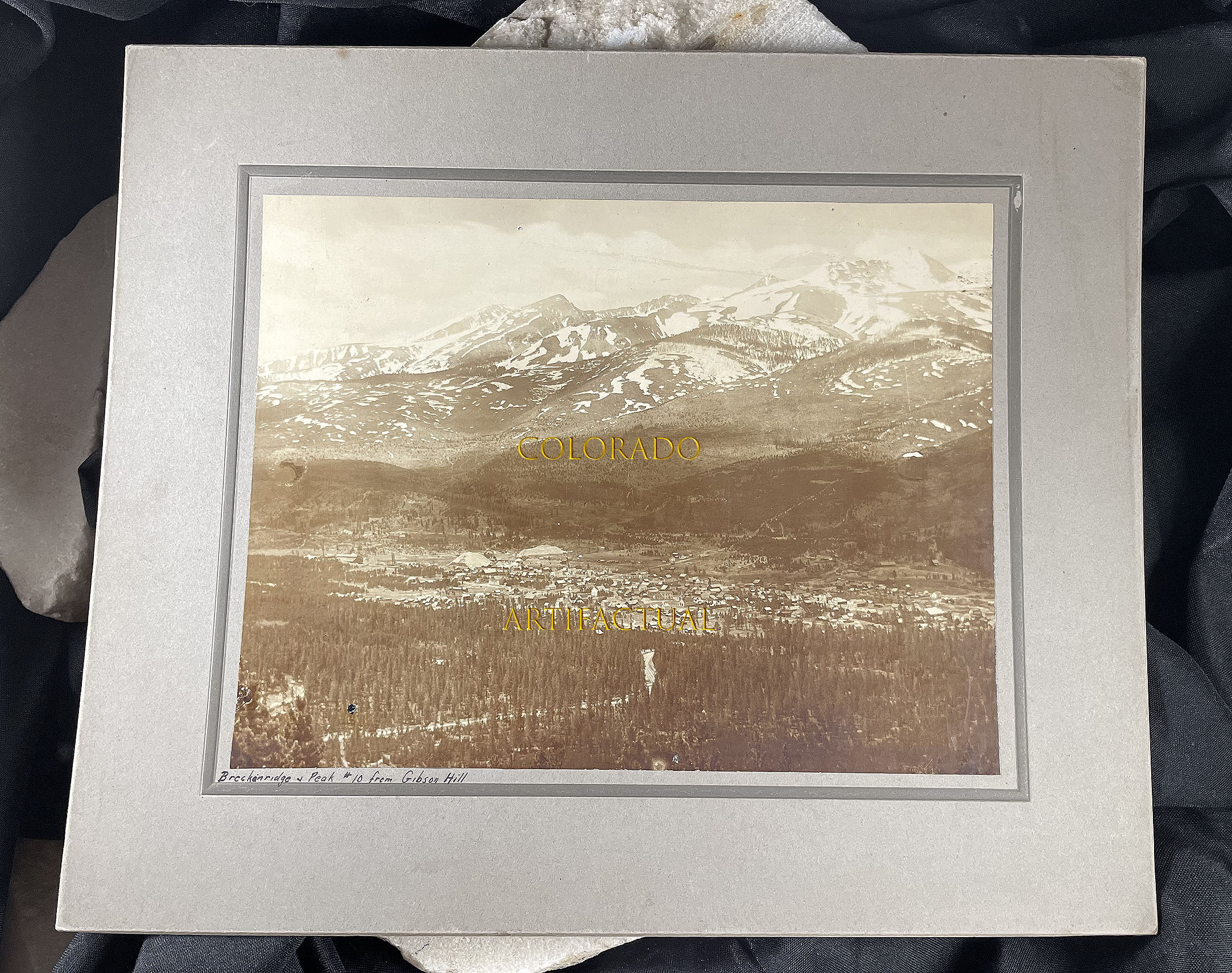 Breckenridge & Peak 10 Colorado antique panorama photograph Otto Westerman 1900