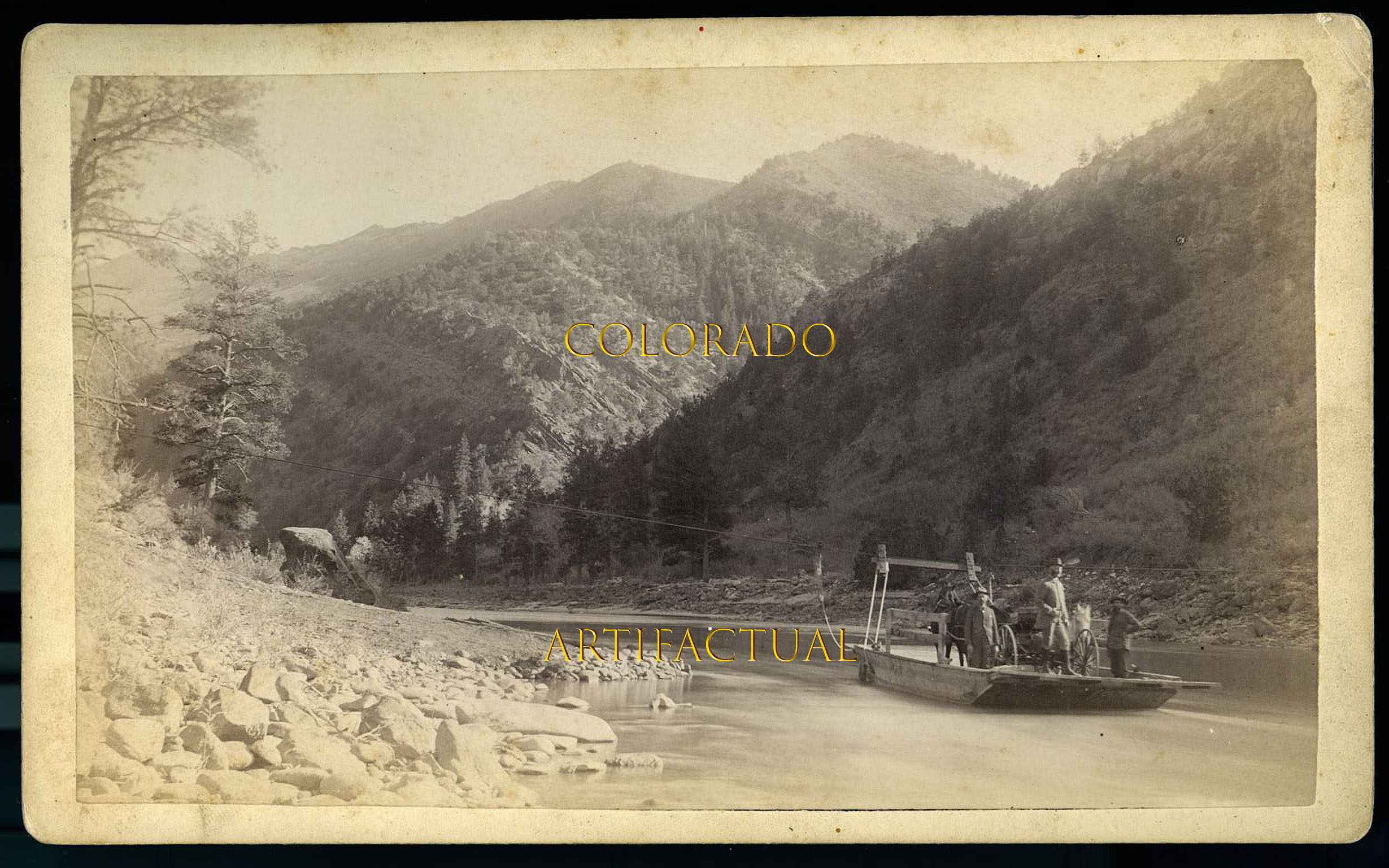 Pray’s Ferry on Colorado River near Glenwood Springs Colorado #32 AW Dennis photograph 1890