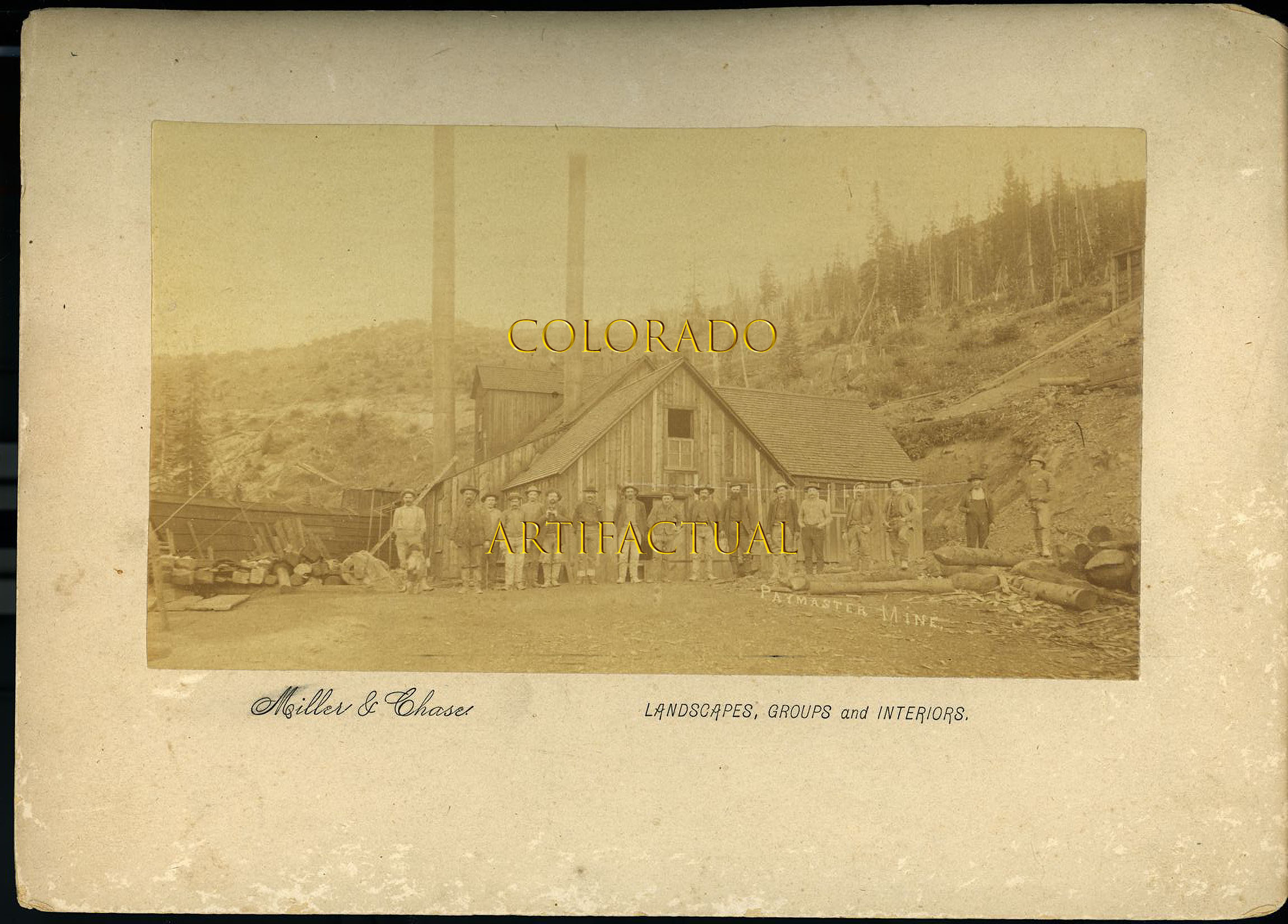 Paymaster Mine Iron Springs Mining District San Miguel County Colorado Miller & Chase original photograph 1883