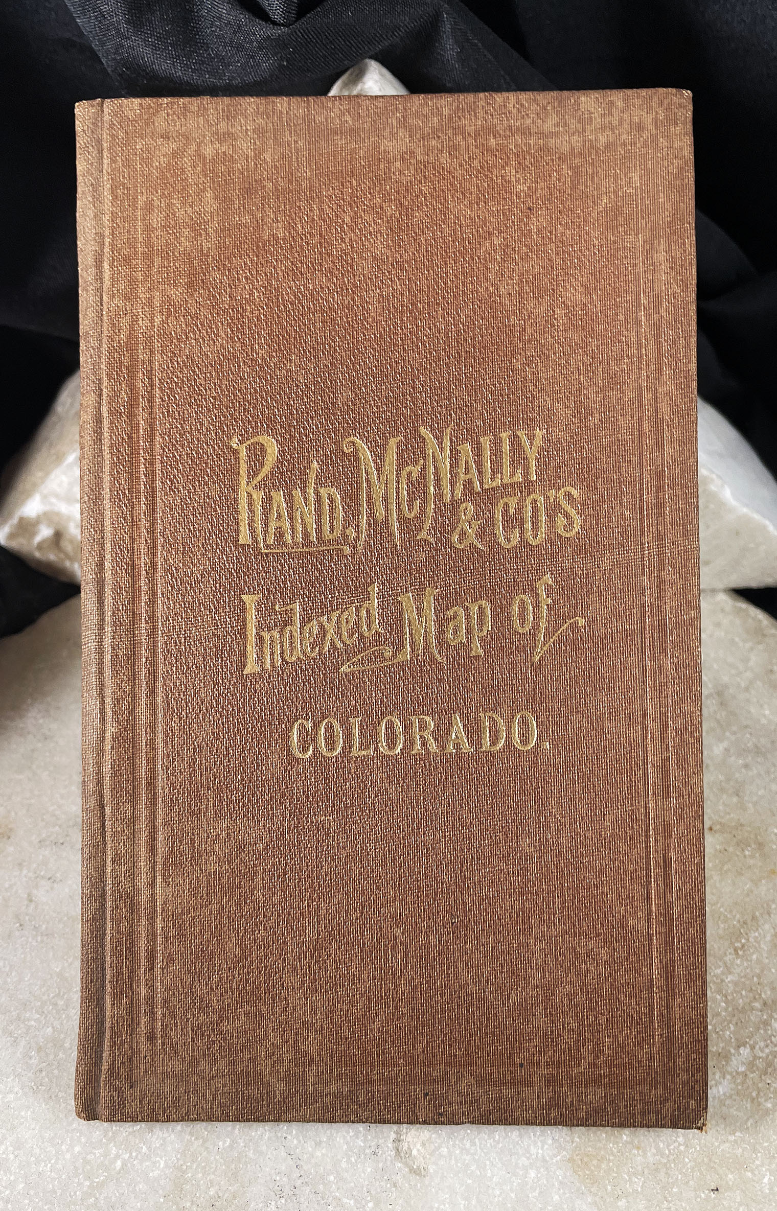 MAP OF COLORADO indexed Rand McNally pocket map with booklet 1881
