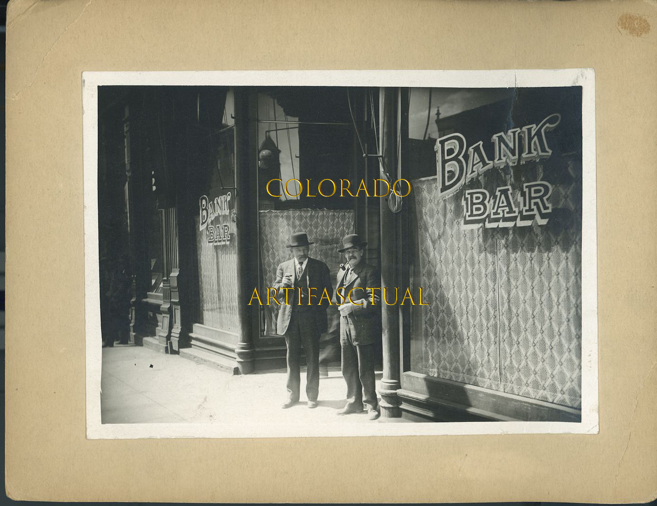 LEADVILLE COLORADO BANK BAR old photograph Harrison Avenue 1906
