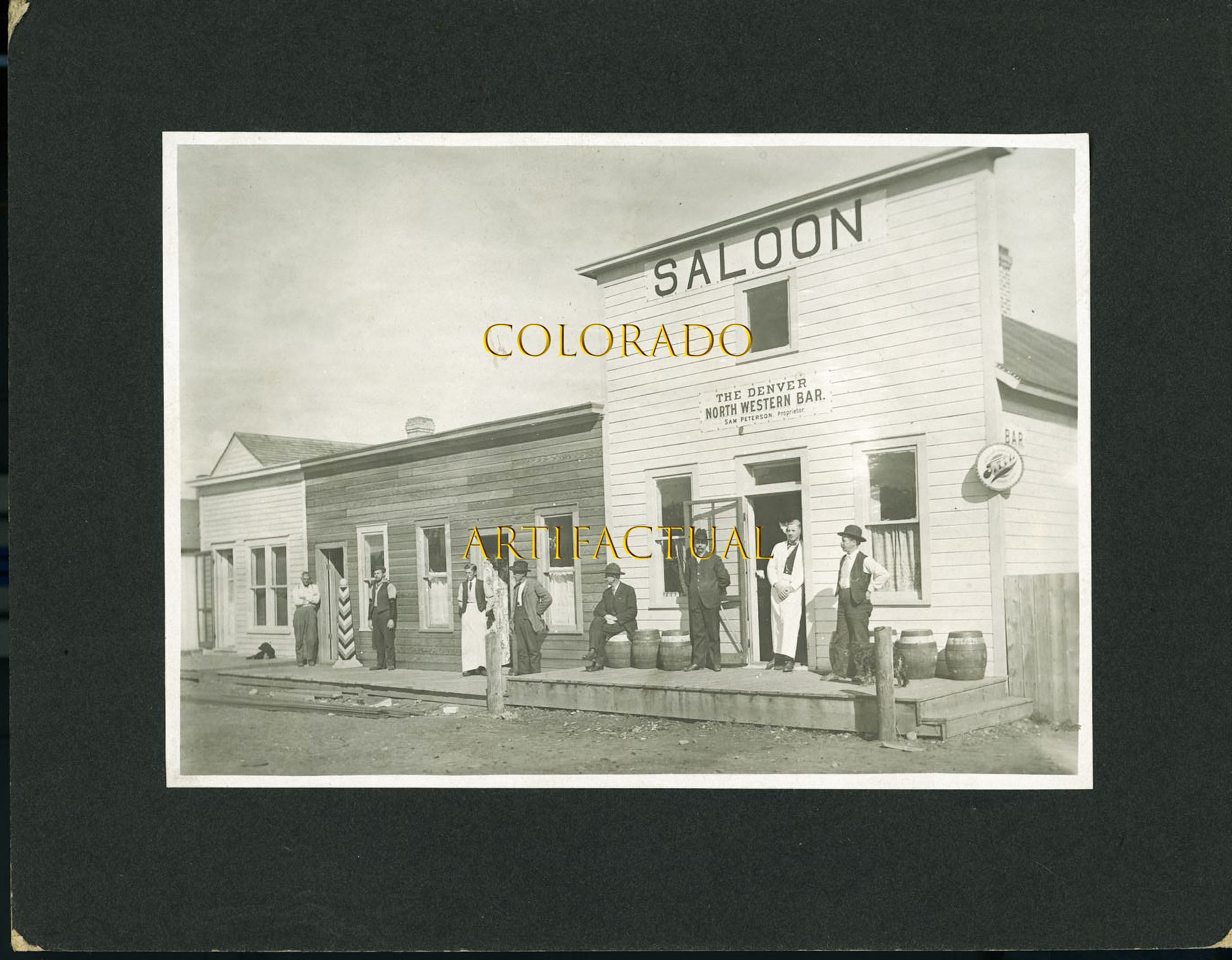 Colorado saloon original photographs Denver Northwestern Bar Sam Peterson 1909