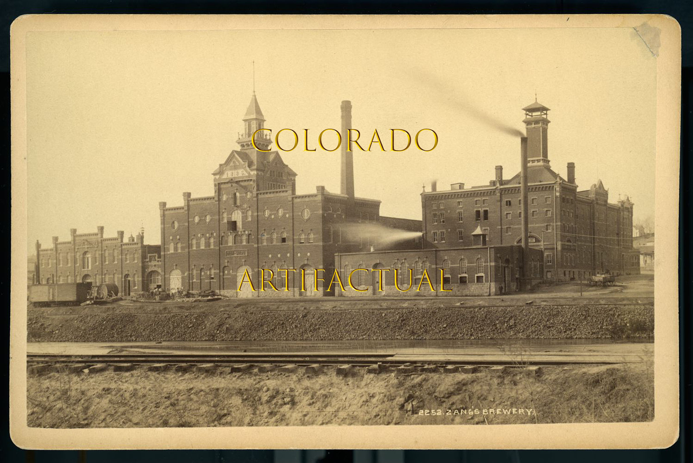 ZANG’S BREWERY DENVER COLORADO original cabinet card photograph WILLIAM HENRY JACKSON 1895