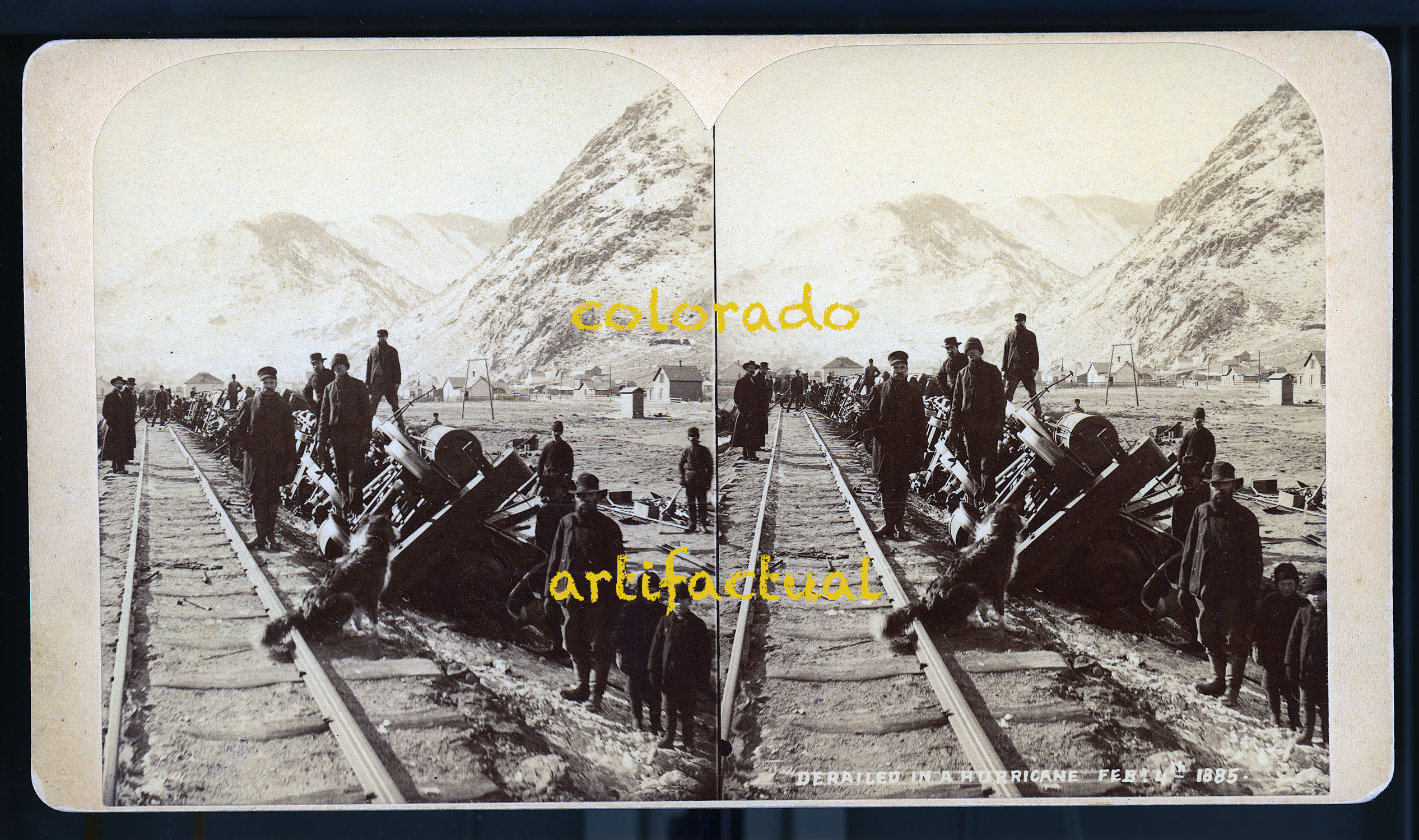 COLORADO CENTRAL RAILROAD stereo view photograph Alex Martin 1885