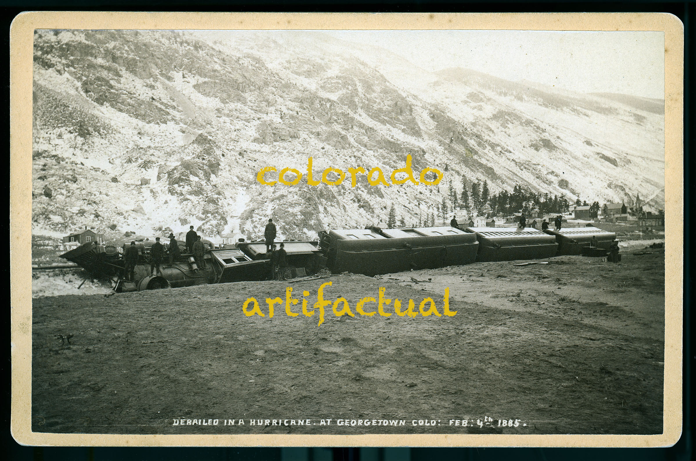 Old Alex Martin Colorado Central Railroad cabinet card photograph 1885