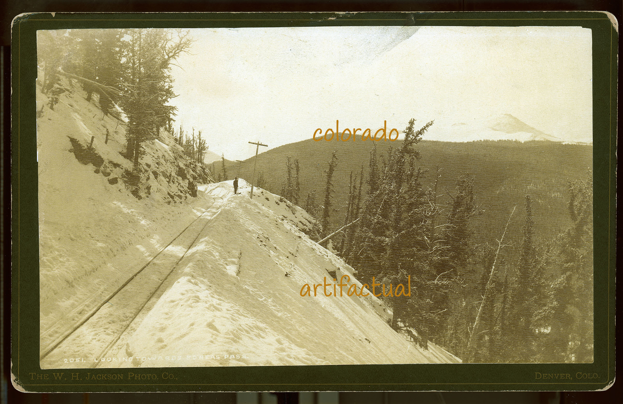 BOREAS PASS Summit County Colorado Denver South Park & Pacific Railroad WJ Jackson photo 1882