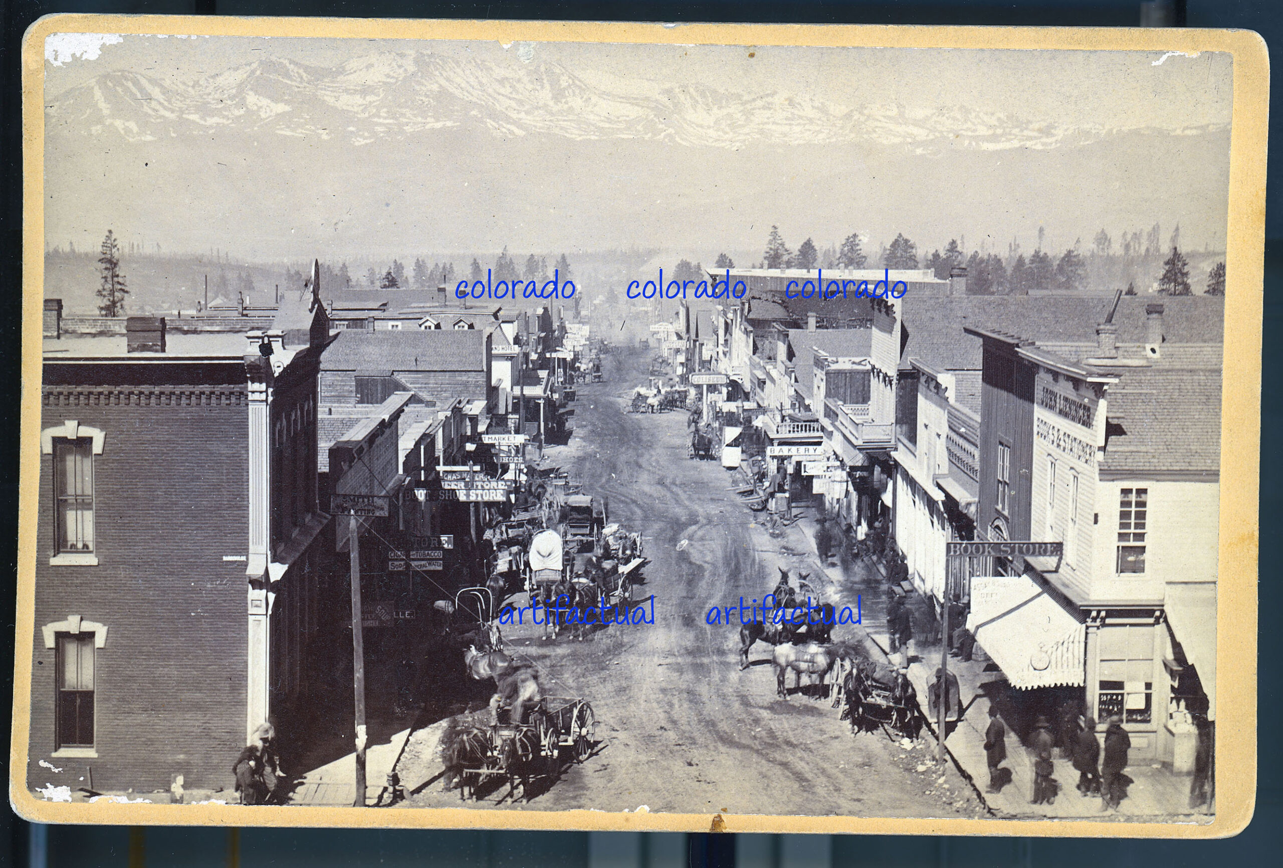 LEADVILLE COLORADO original cabinet card photograph by G. D. Wakely 1879