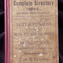 CRIPPLE CREEK GOLD MINING DISTRICT COLORADO DIRECTORY Johnson Brothers 1893