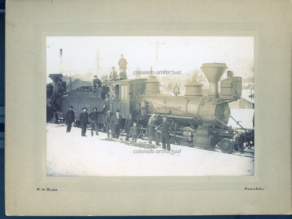 Denver Leadville & Gunnison Railroad at Como, Colorado by Dr. C. H. Scott, photograph 1899
