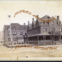 LTA VISTA HOTEL Colorado Springs Colorado JG Hiestand cabinet card photograph 1890