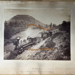 DENVER & RIO GRANDE RAILWAY, Kokomo Engine, on La Veta Pass, Sangre de Christo Range, COLORADO, 1882