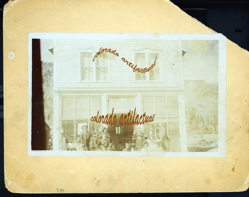 WESTON General Merchandise Store St. Elmo Chaffee County Colorado cabinet card photograph 1893