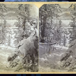 Town of Alma Park County Colorado winter scene TC Miller stereoview 1880