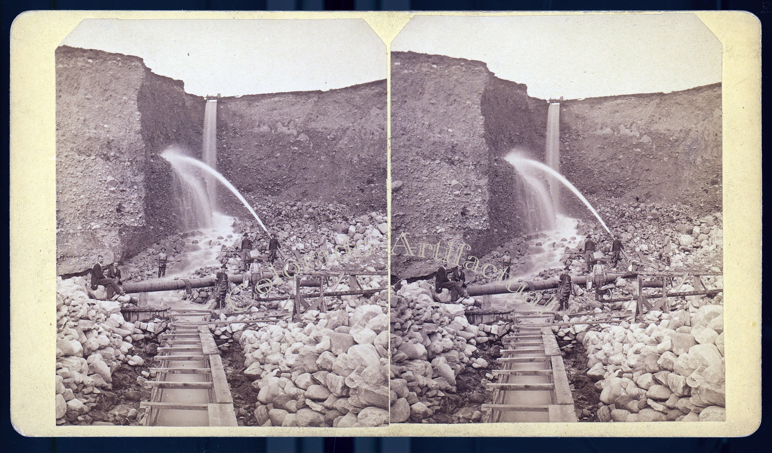 Alma Placer at Alma,Park County Colorado T.C. Miller stereoview 1883