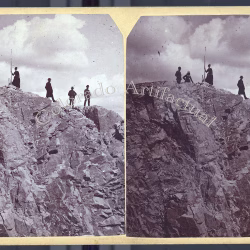 Women summit Mt Lincoln Park County Colorado stereoview TC Miller 1881