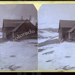 House at placer mine near Alma Colorado TC Miller stereoview 1880