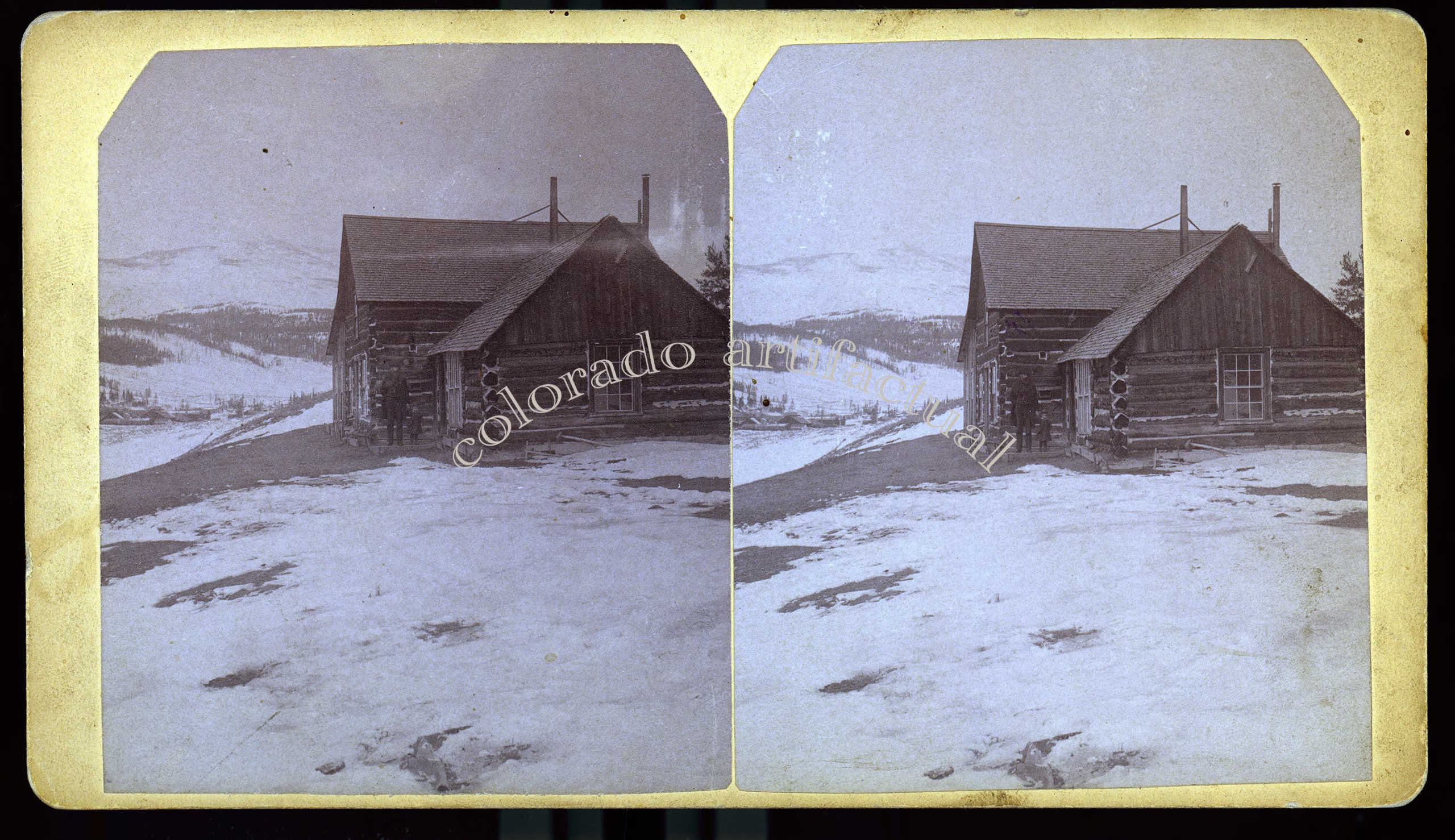 House at placer mine near Alma Colorado TC Miller stereoview 1880