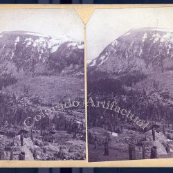 Mt Bross from old Philips Mine near Alma Colorado TC Miller stereoview 1880
