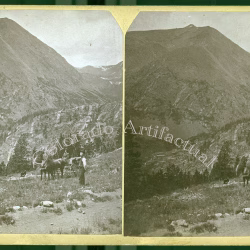 Mt Lincoln from Hoosier Pass Colorado TC Miller stereoview 1880