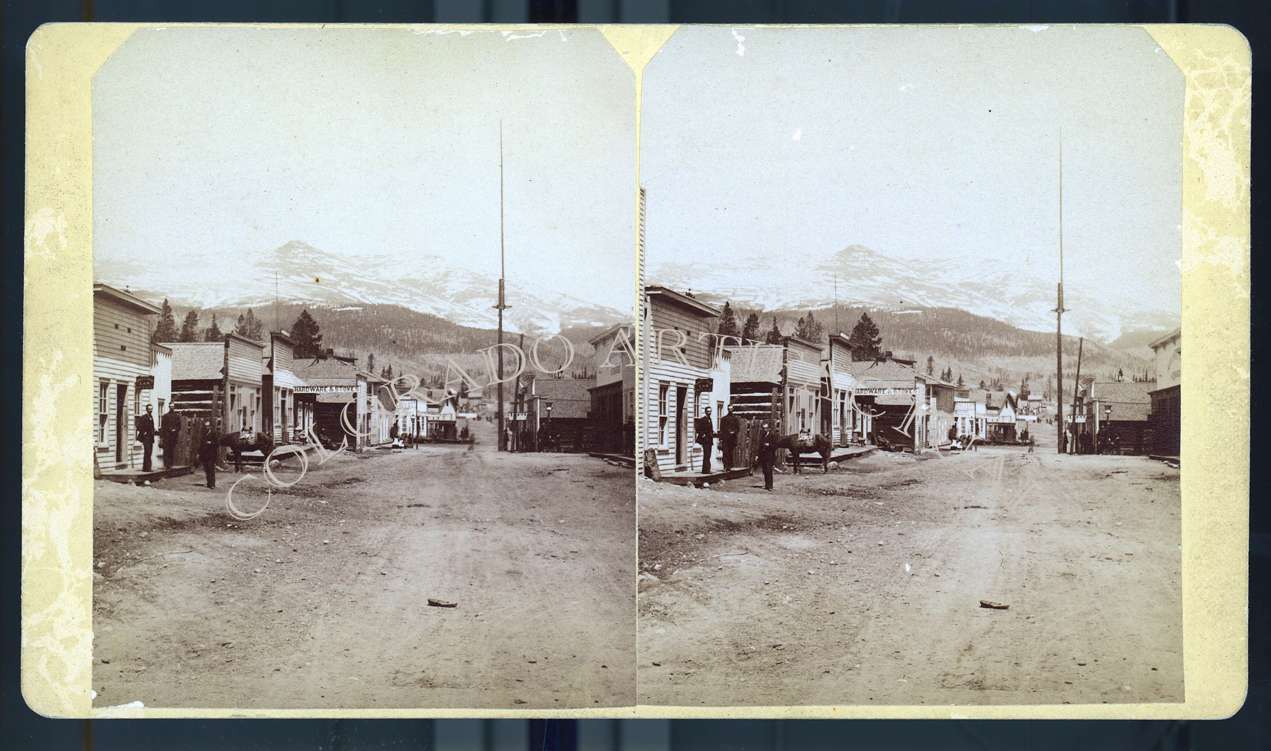 Alma Park County Colorado June 7th 1882 T. C. Miller stereoview