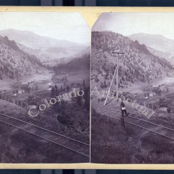 Webster on Denver South Park & Pacific Railroad TC Miller stereoview 1880